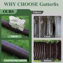 1 Pack Flexible Gutter Downspout Extensions Extendable from 21" to 67", Downspout Extender Comes with Adapters, Thickened Down spout Drain Extension for Rainwater Drainage(Brown)