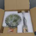 Vintage Battery Operated Wireless Wall Sconces, Rechargeable Battery Powered RGB Gold Wall Lights, Wall Lighting Indoor Lampshade with Remote (Pineapple Green)