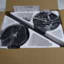 BayDay 46 inch Ceiling Fans with Lights, Black Ceiling Fan with Remote APP, Dual-Sided Modern/Rustic 6 Blades, Reversible, 3CCT, Flush Mount Low Profile Ceiling Fan with Lights Bedroom Kitchen Indoor