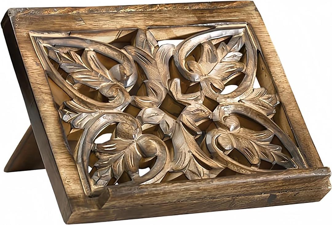 IBLAY Wooden Bible Stand, Adjustable Book Holder (10x8 Inch)