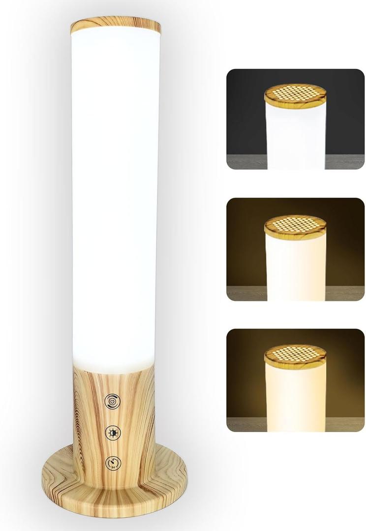 Light Therapy Lamp 10,000 Lux Happy Sunlight Lamps UV-Free with 3 Color Temperatures, Adjustable Brightness,Timer & Memory Function, Sun Lamp, Full Spectrum Light for Home, Office
