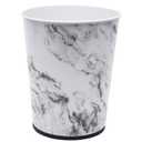 Bath Bliss 5 Liter Small Wastebasket | Round Open Top | Trash Can | Bathroom | Bedroom | Kitchen | Office | Dorm | Disposal Waste Bin | Garbage | Marble