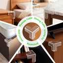 Transparent Corner Protectors - Baby Safety Edge Guards for Furniture, Clear Sharp Corner Covers for Dining Table Baby Proofing (15 Pack T-Shaped)