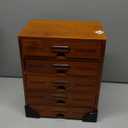 5-Piece Vintage Organization and Storage Set - Single Drawer, 2-Drawer, 3-Drawer, 4-Drawer & 5-Drawer Organizer Chests - Embroidery, Sewing, Arts and Craft Journaling - Stackable Modular Storage