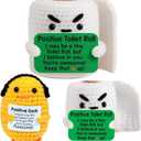 Inspirational Birthday Gifts for Women - Handmade Positive Emotional Uplifting Support Small Funny Cute Crochet Duck Paper Towel Pickle for Her Him Men Friends Coworkers Colleges Graduation