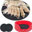 2 Pack Whelping Pads Washable and Waterproof, Reusable Pet Training Mat, Pee Pads for Dogs, Fast Absorbing, Non Slip for Whelping Box Kit Small Dog Puppy Training Supplies(32 x 32)