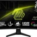 msi MAG 32C6X 31.5-inch 1920 x 1080 (FHD) Computer Monitor, 250Hz, Adaptive-Sync, HDR Ready, HDMI, VGA Port, Display Port, VESA Mountable, Tilt, Speaker, 1ms, Black