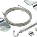 National Hardware N192-211 Anti-Sag Gate Kit for Exterior Use with WeatherGuard Protection, Heavy-Gauge Steel Construction, Zinc-Plated Finish, 7.5 Ft Diagonal Bracing