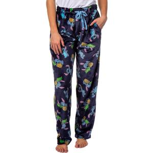 Disney Lilo and Stitch Pajama Pants Pineapple Women's Super Minky Lounge Pajama Pants (Large)