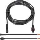 PATIKIL 9.84Ft 3 Pin Extension Cable Wire, 22AWG Waterproof IP67 Extension Cord with 7.87" Male Female Connector kit for Boat Car Truck Indoor/Outdoor Solar LED Strip Light, Black