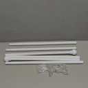 Curtain Rods for Windows 48 to 84-92 Inch, White, Stainless Steel Rods for Bedroom, Living Room, Kitchen, Farmhouse, Outdoor