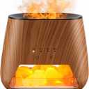 Essential Oil Diffuser for Home: 200ml Aromatherapy Diffuser with Himalayan Pink Salt Rock, Cool Mist Humidifier with Auto Off Function and 9 Colors LED Night Light for Bedroom