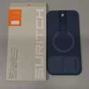 SURITCH for iPhone 13 Pro Max/12 Pro Max Case with Magnetic Camera Slide Cover and Adjustable Kickstand, Compatible with MagSafe, Shockproof Bumper Case Slim Protective Cover 6.7 Inch, Blue