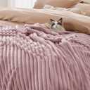 Bedsure GentleSoft Pink Fleece Blanket for Couch - Cozy Soft Blankets for Women, Cute Small Throws for Girls, Pink Decor Gifts for Home Room Office, 50x60 Inches