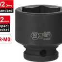 3 x JETECH 1/2 Inch Drive 32mm Standard Impact Socket, Chrome Molybdenum Alloy Steel, Shallow 6-Point Design, Metric