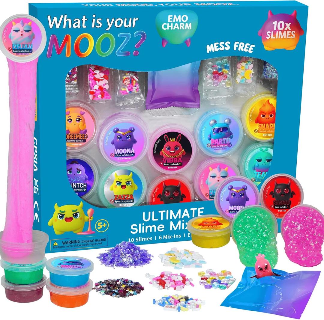 2 x Mini Slime Party Favors for Kids -25 Blind Bag –Cloud/Butter/Crunchy/Galaxy Slime with Fake Tattoos, Sensory Toys for Girls & Boys, Xmas Gifts, Goodie Bag Stuffers, Birthday Party, Classroom Prizes