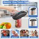 Electric Can Opener, Rechargeable Can Openers Automatic with LED Display Hands Free for Arthritis Seniors, Cordless Can Opener Electric Smooth Edge, Auto Stop, Portable Gadgets for Almost Cans Kitchen, Black