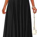 PRETTYGARDEN Womens Summer Dresses 2026 Casual Sleeveless Crewneck Aline Maxi Dress Stretch Tank Flowy Long Dresses (Black, M)