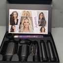 Vincofy 7 in 1 Blow Dryer Brush Set Hot Air Styler for Fast Drying, Curling, Straightening & Volumizing Ionic Hair Dryer Brush with 1500W Power No Heat Damage for All Hair Types Lilac