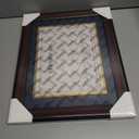 Diploma Frame 8.5x11 with Mat Navy Blue & Gold - 11x14 Display for Certificate/Degree - Graduation Gifts - Mahogany Wood with Gold Beads - Wall Mount & Tabletop Display