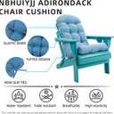 Adirondack Chair Cushion, 48" x 19.7" x 4.7" Rocking Chair Cushion, UV-Protect & Water-Repellent Thickened High Back Patio Chair Cushion for Indoor/Outdoor, Light Blue, 1 Count, 1 Pack