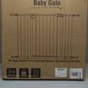 keny 29"-42.5" Baby Gate for Stairs, Auto Close Safety Dog Gate, Pressure Mounted Easy Walk Through Pet Gate for Doorways, Durable Stair Gate, 30" Tall, White