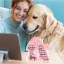 2 x Dog Pet Memorial Ornament Remembrance Gifts Loss of Dog Sympathy Gift Pink Angel Shape Decor Ornament for Dogs Puppy Keepsake Remembrance Decor for Pet Lover