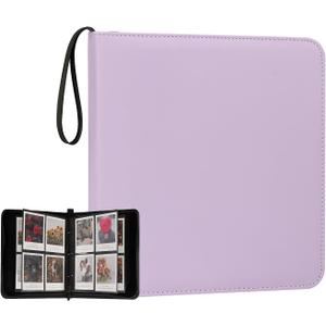 240 Pockets Polaroid Photo Album Book For Polaroid 600 i-Type Square Photos and Instax Wide 3.5x4.25 Film Pictures (Lilac Purple)