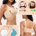 Women's Seamless Wireless Bras No Underwire Push Up Bra Stylish Hollow Out Bralette Full Coverage T Shirt Bra (Black, L)