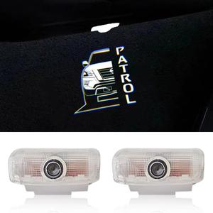 2PCS LED Door Logo Lights Compatible with Armada Patrol 2011-2024 Courtesy Projector Laser Welcome Lamp Puddle Lights Ghost Shadow Light Kit Car Accessories (Half a car)