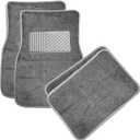 4PCS Car Floor Mats, Anti-Slip Waterproof Car Carpets with Safety Heel Pad, Heavy Duty Floor Mat for All Weather Protection, Universal Trim to Fit for Sedans Trucks SUVs (Gray)