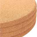 Juvale Trivets for Hot Dishes - 4-Pack, 9 in x 0.5 in, Brown - Heat Resistant Countertop Cork Pads & Corkboard Circles for Pot & Pan Protection