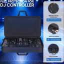 DJ Controller Case with Wheels Compatible with XDJ-AZ, Rolling DJ Travel Gig Bag with 10MM Soft Padded & Multi-pocket for DJ Controller & Accessories (with Wheels), 36.2 x 21.3 x 5.9 inches