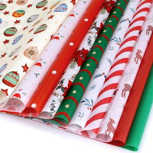 150 Sheets Christmas Tissue Paper for Gift Bags, Christmas Wrapping Paper Bulk Assorted Design Gift Xmas, Red Green White Tissue for Holiday Crafts