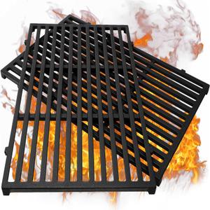19.5 inch Grill Grates for Weber Genesis Grill Parts, Genesis 300 Series Parts E310 E320 E330 S310 S320 S330 Gas Grill Cooking Grids, Cast Iron Grill Grates Replacement for Weber 7524 7528