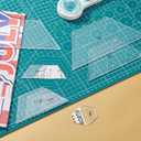 Kigley 8 Pcs Half Hexagon Quilting Templates and Rulers 1/1.5/2/3/4/5/6/7 Inch Acrylic Quilting Ruler with 1/4 Inch Seam Allowance for Cutting Pattern DIY Sewing Craft(Clear)