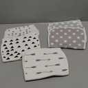 Organic Burp Cloths Baby Boy & Girl - 5-Pack Super Absorbent Cotton Burping Cloths for Babies, Soft & Plush Newborn Spit Up Rags, Infant Towels for Milk Spit Up, Unisex, Large 21" x 10" (Grayscape)