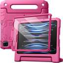 JETech Kids Case for iPad Pro 11 Inch (2022/2021/2020/2018 Model), iPad Air 5/4 (10.9-Inch) with Built-in Screen Protector, Shockproof Full-Body Handle Stand Tablet Protective Cover (Plum)