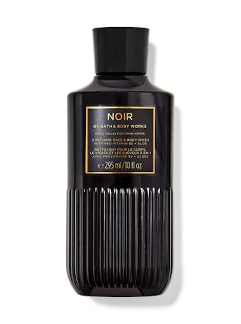 Bath and Body Works Noir For Men 3-in-1 Hair, Face & Body Wash 10 oz - Full Size (Noir)