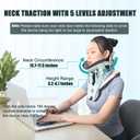Cervical Neck Traction Device, Electric Air Pump Neck Stretcher Cervical Traction Device,with 3 Power Traction and 8 Airbag Support, Neck Brace which Decompresses the Neck and Relieves