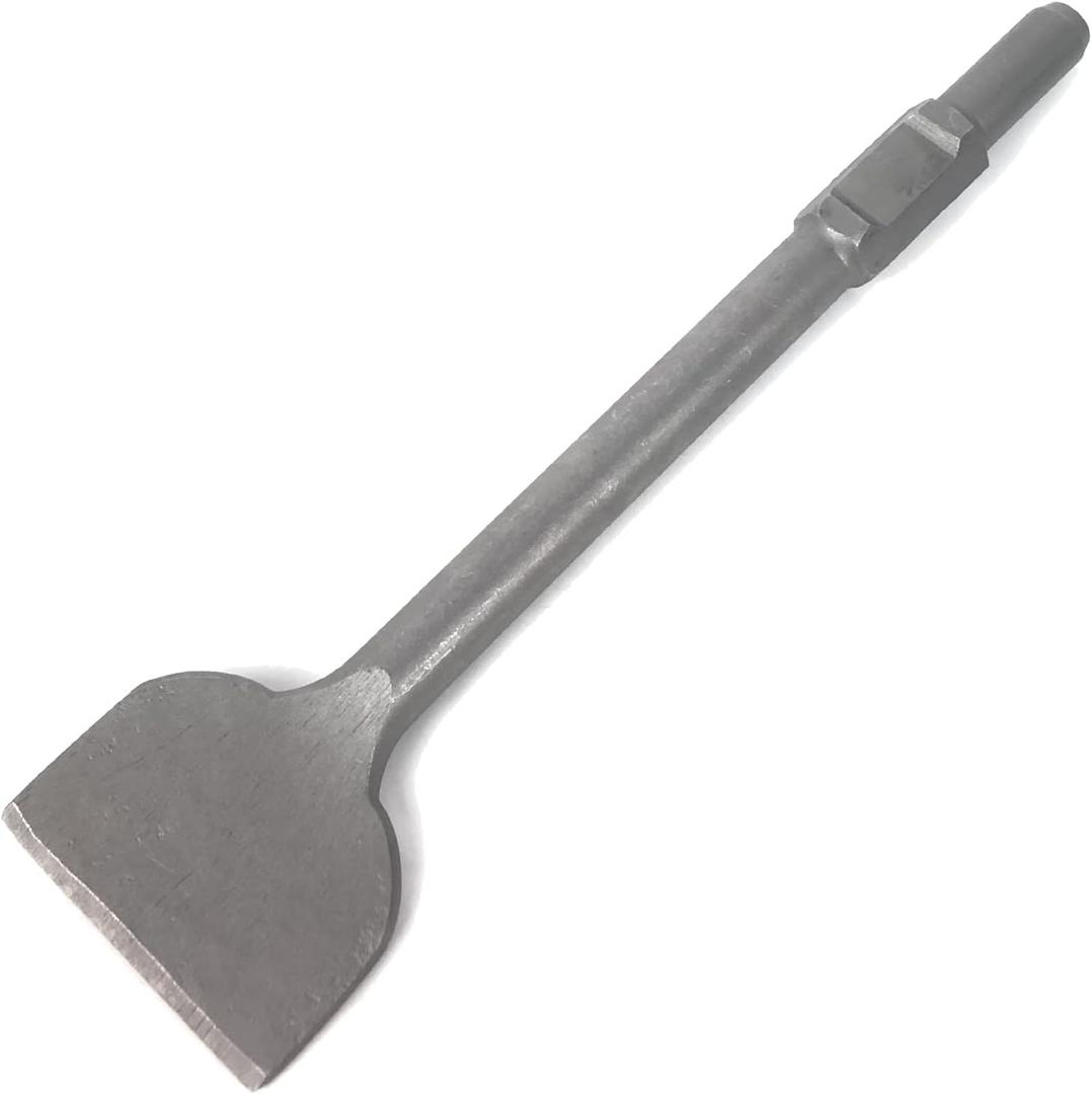 JACKCHEN 4 Inch Wide Tile & Removing Tile and Stone Chisel for hex.30mm Demolition Jack Hammers, 16 Inch Long, Alloy Steel Construction, 4" x 16" Chisel Bit for Demolition Concrete Breaker