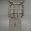 Luxury Leather Travel Jewelry Box for Women Mini Organizer Small Jewelry Portable Travel Case for Rings Earrings Necklace Multifunctional Storage Wedding Bridesmaids Women Wife Daughter Gift (BLACK)