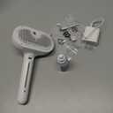 Renu Dog Brush, Renu FreshFur Dog Shower Brush + Bathing Solution, 3 in 1 Self Cleaning Steamy Pet Brushes, Dogs Grooming Tool for Long & Short Hair, Removes Loose Hair Reduces Shedding (White)