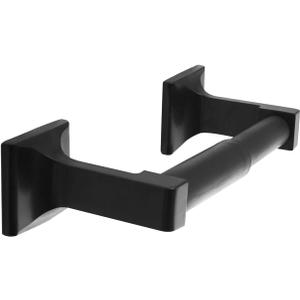 SENTO Black Toilet Paper Holder Wall Mount, Double Post Tissue Toilet Paper Holder, Easy Installation, Heavy Duty Metal, Matte Black