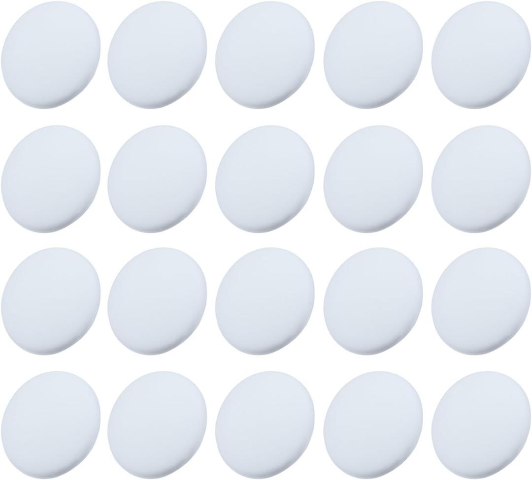 Outus 20 Pieces Door knob Wall Protectors Wall Guards Stoppers Door Handle Bumper Self Adhesive Round Rubber Stop, White