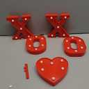 EDYCON 5Packs Valentine's Day Letter Lights Sign Table Decorations LED Light up Letters Battery Powered Letter for Home Party Bedroom Tabletop Fireplace Indoor Decor(XOXO Heart)