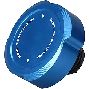 Bevinsee Radiator Expansion Tank Cooling Reservoir Cap Cover Compatible with E46 E36 E39 E85 E86 325i 328i 330i 323i 320i 525i 528i 530i Z3 Z4, Replaced 17111712669, 17111742231, 17117639022, Blue
