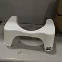 Squatty Potty Simple Curve Bathroom Toilet Stool 7" White