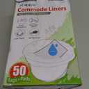 Commode Liners for Bedside Commode with Super Absorbent Pad 50 Pack Disposable Bags Universal Fit All Standard Toilet Chair Bucket