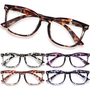 CCVOO Reading Glasses for Women/Men, Eyeglasses, Blue Light Readers for Women/Men, Computer Eye Glasses, Cheaters (*C2 Flower Mix)